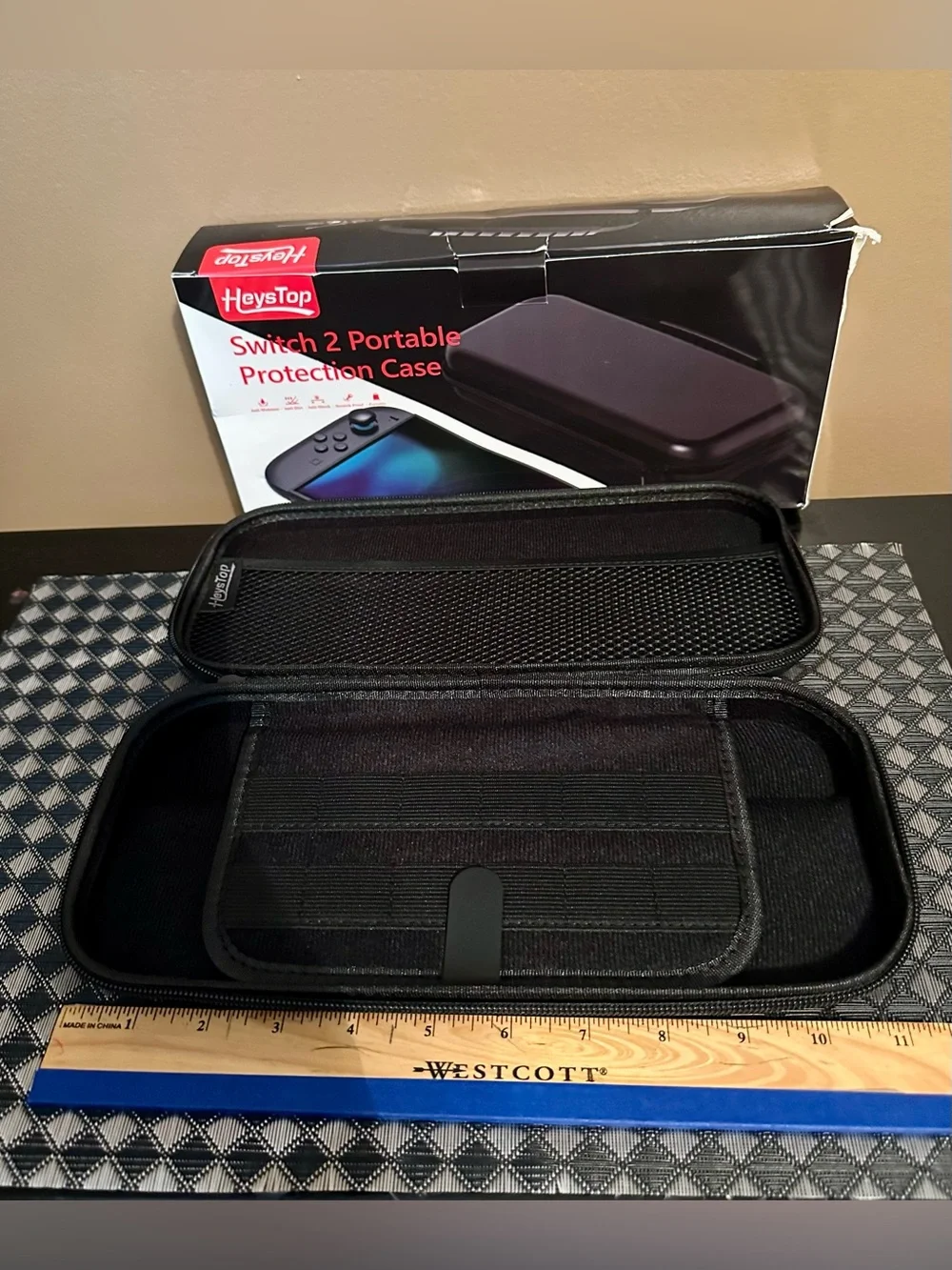 Waxity Orange & Blue Grip Controller and Heystop Case for Nintendo Switch 2